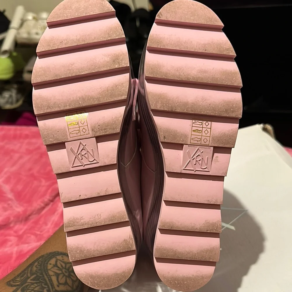 Dolls Kill Pink Platform Oxfords with Transparent Sole